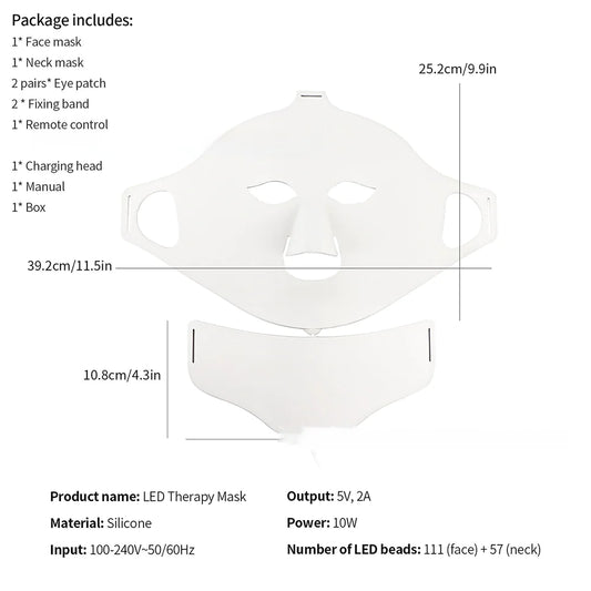 LED Silicone Face Mask - Skin Rejuvenation & Acne Treatment